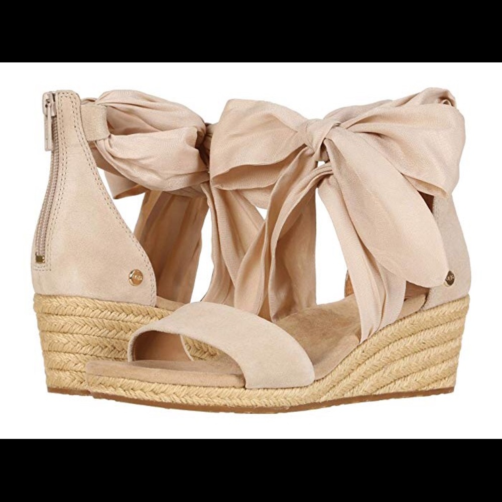 Women's Beige Wedge Sandals